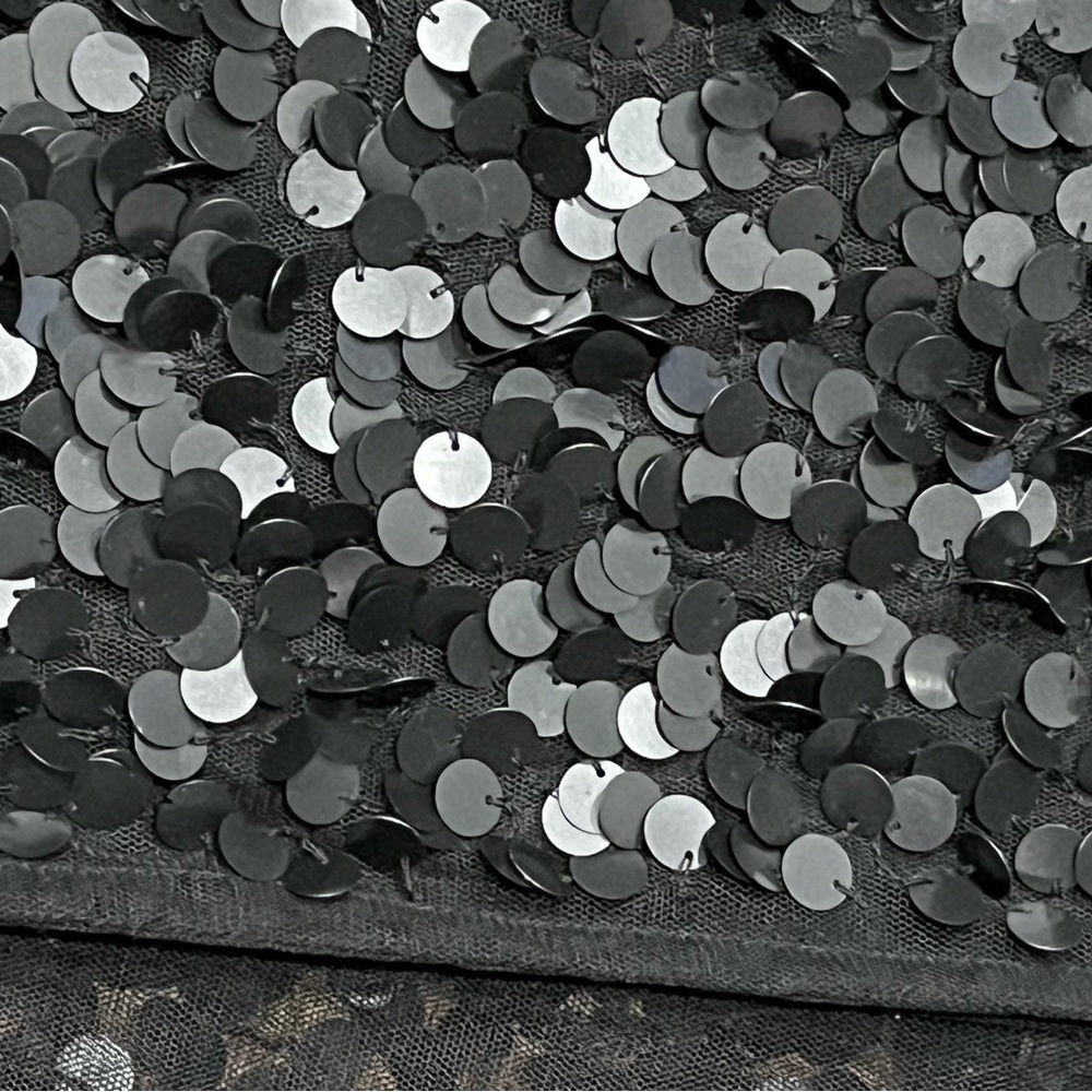 Black Sequin Cape Jacket Short Sleeve - Picture 10 of 16